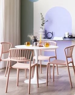 Beliani Tuoli Muovi Pastellipinkki 4 Kpl Gela Shop