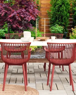 Beliani Tuoli Muovi Punainen 4 Kpl Pesaro Discount