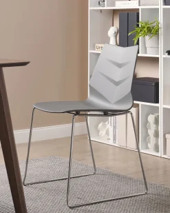 Beliani Tuoli Muovi Tummanharmaa 4 Kpl Hartley Cheap