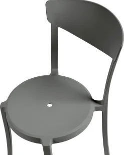 Beliani Tuoli Muovi Tummanharmaa 4 Kpl Vieste Cheap