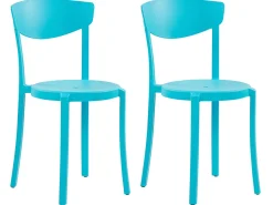 Beliani Tuoli Muovi Turkoosi 2 Kpl Vieste Store