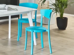 Beliani Tuoli Muovi Turkoosi 2 Kpl Vieste Store