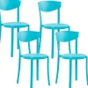 Beliani Tuoli Muovi Turkoosi 4 Kpl Vieste Outlet