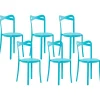 Beliani Tuoli Muovi Turkoosi 6 Kpl Camogli New