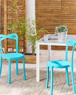 Beliani Tuoli Muovi Turkoosi 2 Kpl Camogli Store