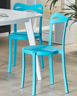 Beliani Tuoli Muovi Turkoosi 2 Kpl Camogli Store