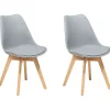 Beliani Tuoli Muovi Vaaleanharmaa 2 Kpl Dakota Ii Best Sale