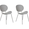 Beliani Tuoli Muovi Vaaleanharmaa 2 Kpl Shonto Outlet
