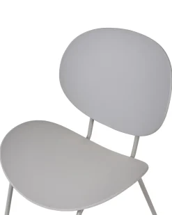 Beliani Tuoli Muovi Vaaleanharmaa 2 Kpl Shonto Outlet