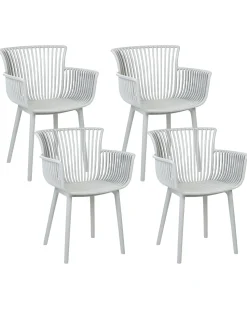 Beliani Tuoli Muovi Vaaleanharmaa 4 Kpl Pesaro Discount