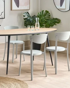 Beliani Tuoli Muovi Vaaleanharmaa 4 Kpl Vieste Best