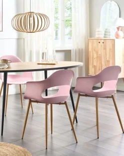 Beliani Tuoli Muovi Vaaleanpunainen 2 Kpl Utica Cheap