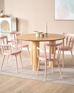 Beliani Tuoli Muovi Vaaleanpunainen 4 Kpl Morill New