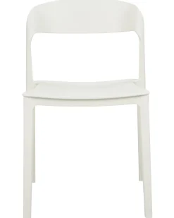 Beliani Tuoli Muovi Valkoinen 2 Kpl Somers Clearance