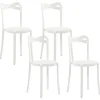 Beliani Tuoli Muovi Valkoinen 4 Kpl Camogli Cheap