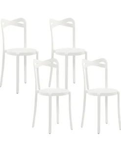 Beliani Tuoli Muovi Valkoinen 4 Kpl Camogli Cheap