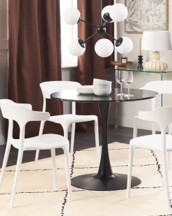 Beliani Tuoli Muovi Valkoinen 4 Kpl Gubbio Discount