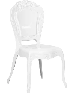 Beliani Tuoli Muovi Valkoinen 2 Kpl Vermont Hot