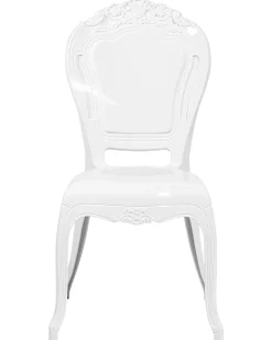 Beliani Tuoli Muovi Valkoinen 2 Kpl Vermont Hot