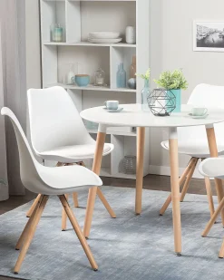 Beliani Tuoli Muovi Valkoinen 2 Kpl Dakota Sale