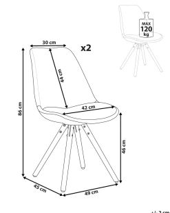 Beliani Tuoli Muovi Valkoinen 2 Kpl Dakota Sale