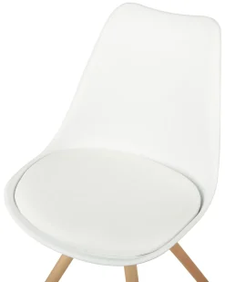 Beliani Tuoli Muovi Valkoinen 2 Kpl Dakota Sale