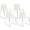 Beliani Tuoli Muovi Valkoinen 4 Kpl Hartley Cheap