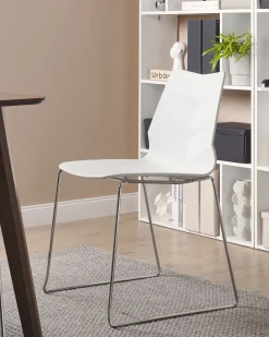 Beliani Tuoli Muovi Valkoinen 4 Kpl Hartley Cheap