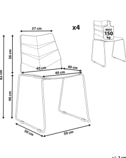 Beliani Tuoli Muovi Valkoinen 4 Kpl Hartley Cheap