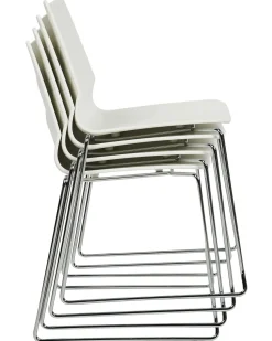 Beliani Tuoli Muovi Valkoinen 4 Kpl Hartley Cheap