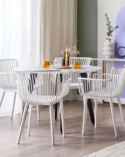 Beliani Tuoli Muovi Valkoinen 4 Kpl Pesaro Cheap