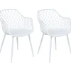 Beliani Tuoli Muovi Valkoinen 2 Kpl Nashua Ii Best Sale