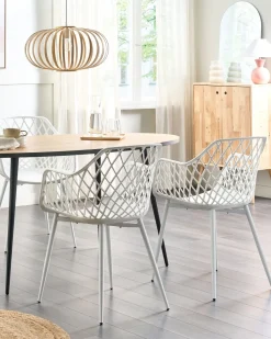 Beliani Tuoli Muovi Valkoinen 2 Kpl Nashua Ii Best Sale