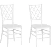Beliani Tuoli Muovi Valkoinen 2 Kpl Clarion Outlet