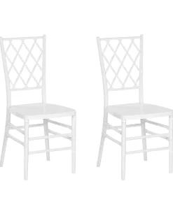 Beliani Tuoli Muovi Valkoinen 2 Kpl Clarion Outlet