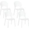 Beliani Tuoli Muovi Valkoinen 4 Kpl Ostia Online
