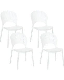 Beliani Tuoli Muovi Valkoinen 4 Kpl Ostia Online