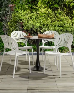 Beliani Tuoli Muovi Valkoinen 4 Kpl Ostia Online