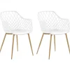 Beliani Tuoli Muovi Valkoinen 2 Kpl Nashua Outlet