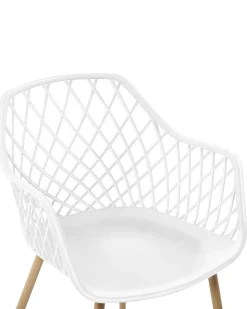 Beliani Tuoli Muovi Valkoinen 2 Kpl Nashua Outlet