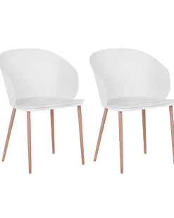 Beliani Tuoli Muovi Valkoinen 2 Kpl Blaykee Cheap