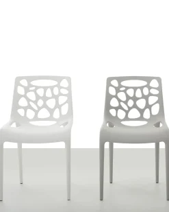 Beliani Tuoli Muovi Valkoinen Morgan Fashion