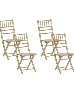 Beliani Tuoli Pyokki Kokoontaitettava Kulta 4 Kpl Machias Sale