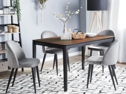 Beliani Tuoli Sametti Harmaa 2 Kpl Visalia Outlet