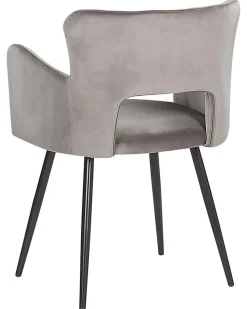 Beliani Tuoli Sametti Harmaa 2 Kpl Sanilac Hot