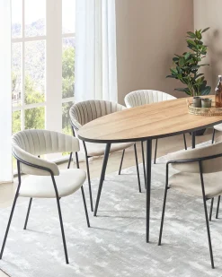 Beliani Tuoli Sametti Kermanvalkoinen 2 Kpl Mariposa Store