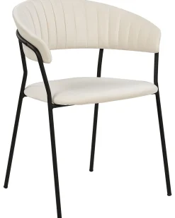 Beliani Tuoli Sametti Kermanvalkoinen 2 Kpl Mariposa Store