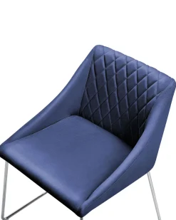 Beliani Tuoli Sametti Laivastonsininen 2 Kpl Arcata Outlet