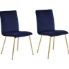 Beliani Tuoli Sametti Laivastonsininen 2 Kpl Rubio Sale