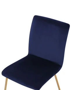 Beliani Tuoli Sametti Laivastonsininen 2 Kpl Rubio Sale